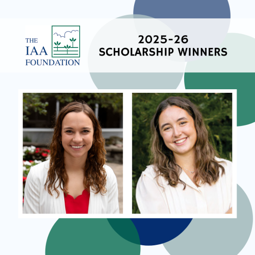McLean County students (from left) Lauren Mohr, Carlock; Autumn Schlipf, Gridley were each selected to receive 2025-26 scholarships from the IAA Foundation.