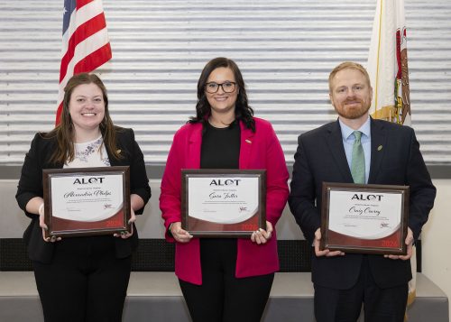 McLean County Farm Bureau members (from left) Alexandria
Phelps, Sara Fuller and Craig Conroy completed the 2024 Illinois
Farm Bureau Agricultural Leaders of Tomorrow (ALOT) program.